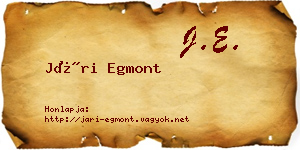 Jári Egmont névjegykártya